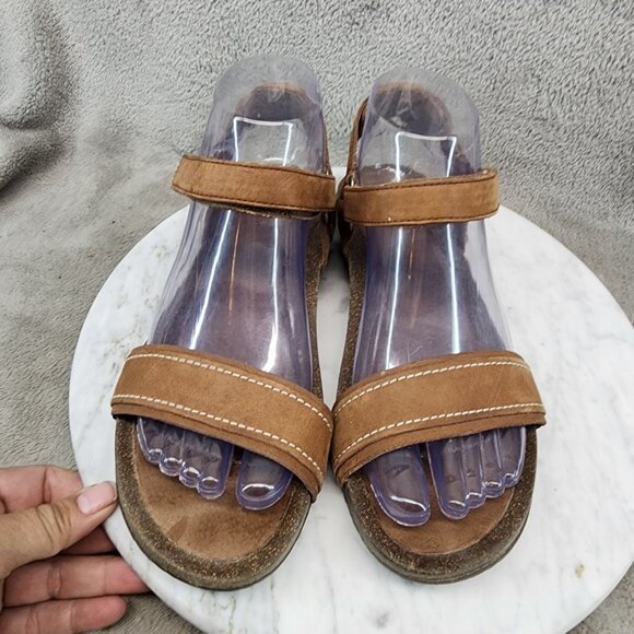 Teva Shoes Womens Size 7.5 Ysidro Brown Leather Sandals *GUC* - Picture 3 of 12